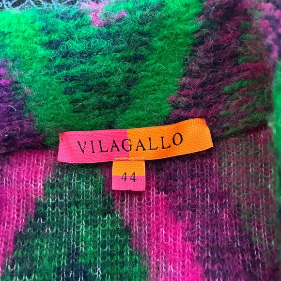 Vilagallo Yana Zig Zag Wool-Blend Women's Coat - Picture 7 of 11